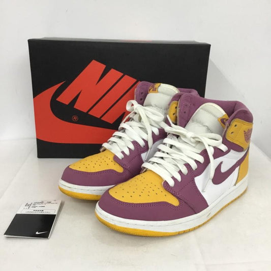 ナイキ NIKE スニーカー スニーカー 555088 706 AIR JORDAN 1 RETRO HIGH OG 27cm 箱有 27.0cm ロゴ、文字 白 / ホワイト / X 橙 / オレンジ / X 紫 / パープル /  メンズ USED 古着 中古 10145882