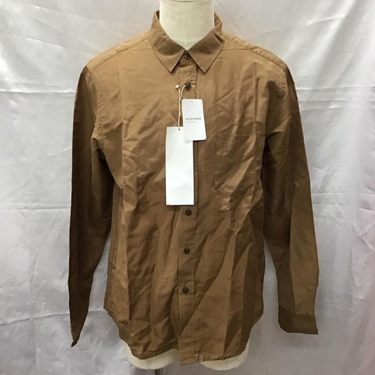 インヘリット INHERIT シャツ、ブラウス 長袖 長袖シャツ カラーシャツ ポケットシャツ 長袖カットソー XL 無地 茶 / ブラウン /  メンズ USED 古着 中古 10114361