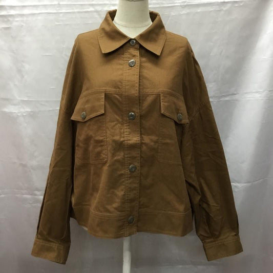 スライ SLY ジャケット、上着 ジャケット、ブレザー 030DAM30-4480 COTTON LIGHT SH JK シャツジャケット FREE 無地 茶 / ブラウン /  レディース USED 古着 中古 10107335