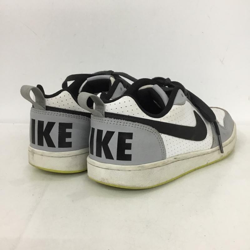 ナイキ NIKE スニーカー スニーカー 839985-104 Court Borough Low 23.5cm 23.5cm ロゴ、文字 白 / ホワイト / X 灰 / グレー / X 黒 / ブラック /  レディース USED 古着 中古 10150219