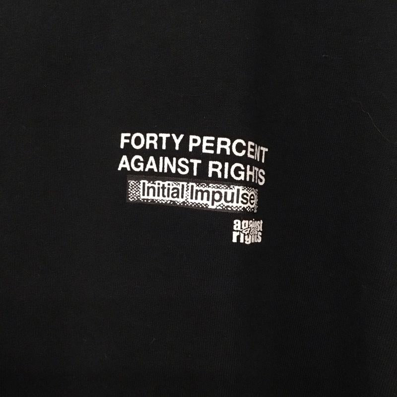 フォーティーパーセントアゲインストライツ FORTY PERCENTS AGAINST RIGHTS Tシャツ 半袖 XL ロゴ、文字 X プリント 黒 / ブラック /  メンズ USED 古着 中古 10134971