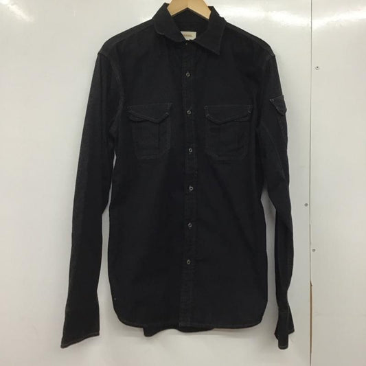 ディーゼル DIESEL シャツ、ブラウス 長袖 長袖シャツ 無地シャツ カラーシャツ L 無地 黒 / ブラック /  メンズ USED 古着 中古 10145341