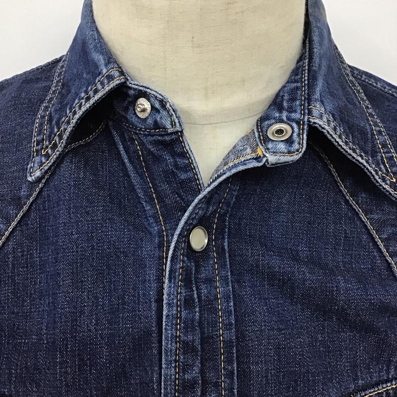 フラットヘッド The Flat Head シャツ、ブラウス 長袖 長袖シャツ デニムシャツ カラーシャツ 40 無地 インディゴ / インディゴ /  メンズ USED 古着 中古 10125971