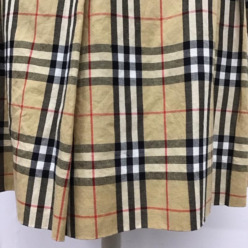 バーバリーブルーレーベル BURBERRY BLUE LABEL スカート ひざ丈スカート FX541-214 プリーツ 36 チェック ベージュ / ベージュ / X 白 / ホワイト / X 黒 / ブラック / X 赤 / レッド /  レディース USED 古着 中古 10110912