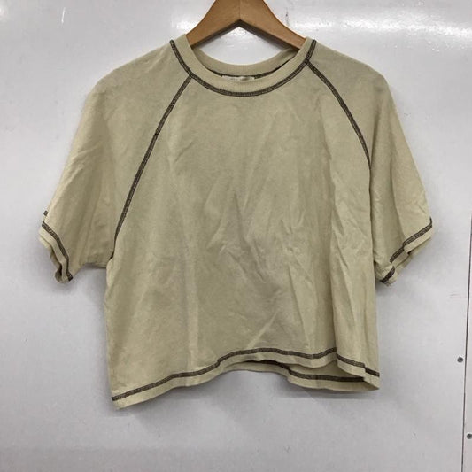 エヘカソポ ehka sopo Tシャツ 半袖 fld-1210182 コントラストステッチラグランTシャツ クルーネックカットソー FREE 無地 ベージュ / ベージュ /  レディース USED 古着 中古 10136426