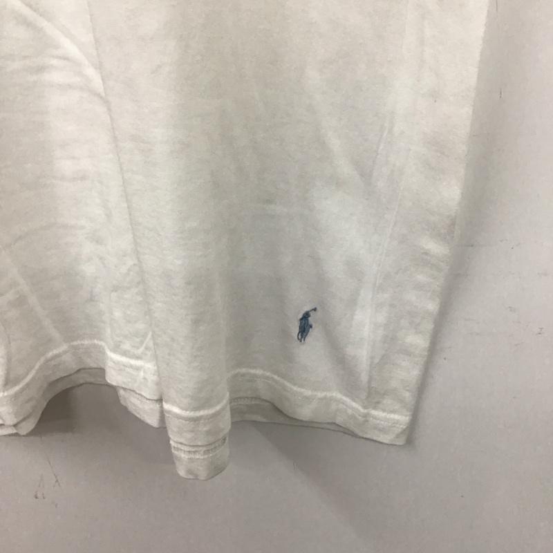 ポロラルフローレン POLO RALPH LAUREN Tシャツ 半袖 半袖カットソー 無地Tシャツ クルーネックカットソー L 無地 白 / ホワイト /  メンズ USED 古着 中古 10138120