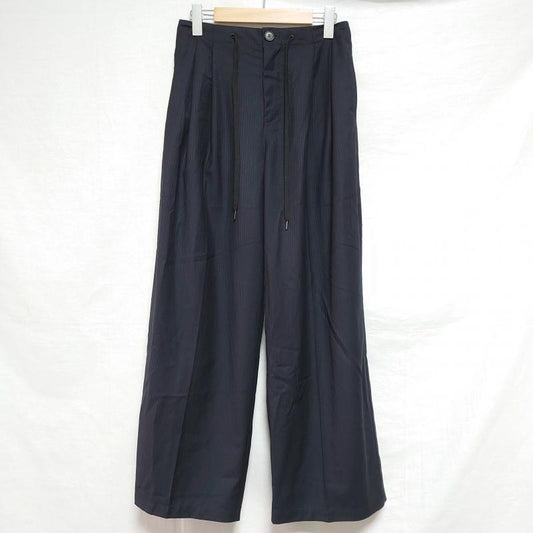 ダルデベール DUL DE VERRE パンツ スラックス M ストライプ 黒 / ブラック /  レディース USED 古着 中古 10014492