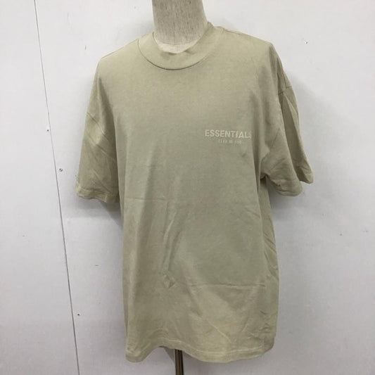 エッセンシャルズ ESSENTIALS Tシャツ 半袖 モックネック S ロゴ、文字 ベージュ / ベージュ /  メンズ USED 古着 中古 10111572