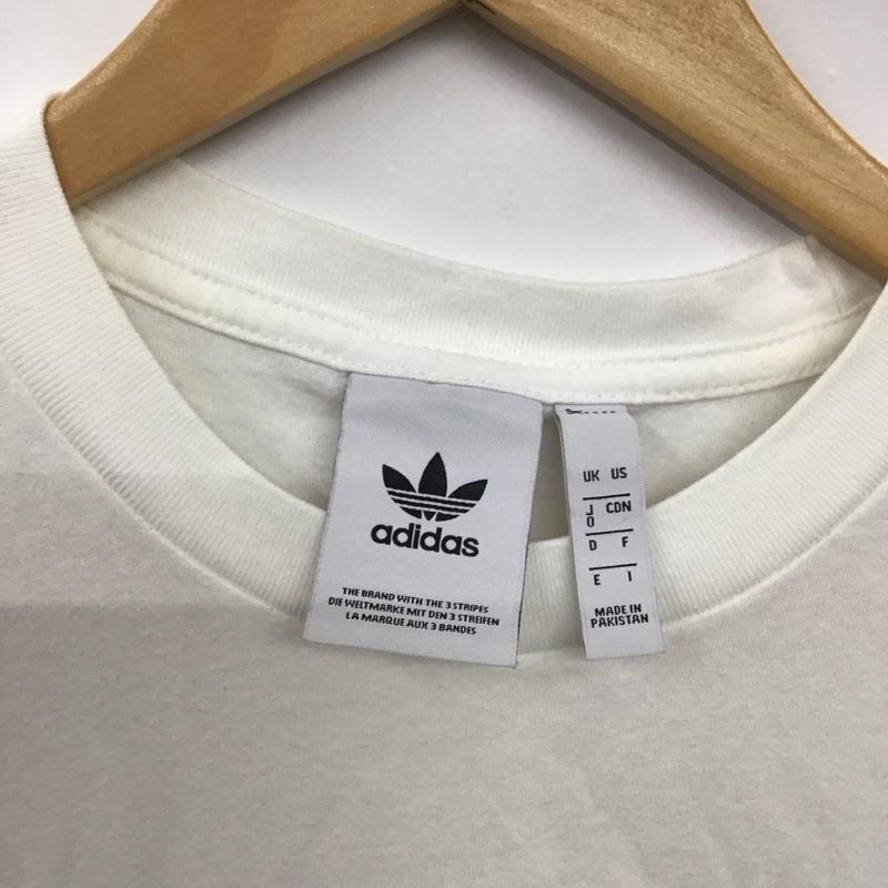 アディダス adidas Tシャツ 半袖 fm9966 半袖カットソー プリントTシャツ クルーネックカットソー 0 ロゴ、文字 白 / ホワイト /  メンズ USED 古着 中古 10150346