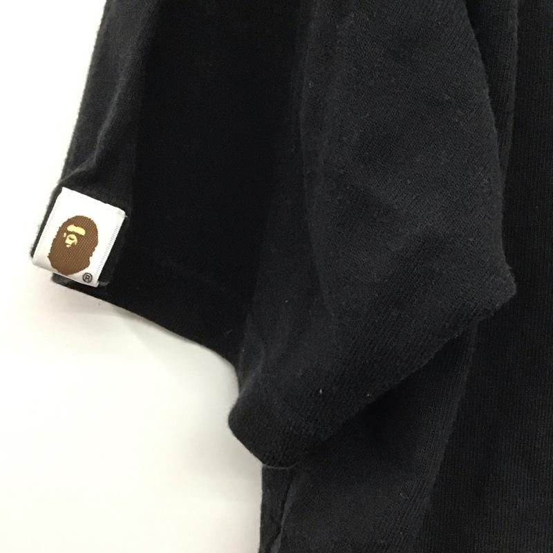 アベイシングエイプ A BATHING APE Tシャツ 半袖 半袖カットソー プリントTシャツ クルーネックカットソー プリント 黒 / ブラック /  メンズ USED 古着 中古 10142629