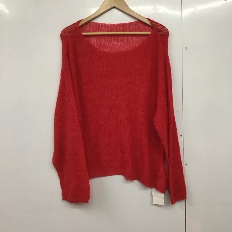ティティベイト titivate ニット、セーター 長袖 xp4109 長袖ニットカットソー シースルーニットカットソー FREE 無地 赤 / レッド /  レディース USED 古着 中古 10142482
