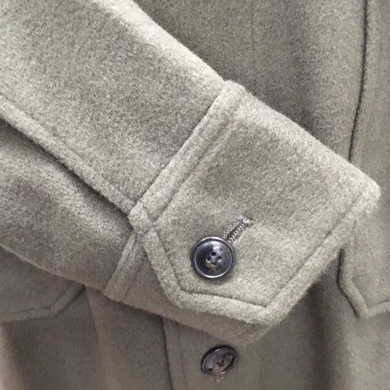 インヘリット INHERIT シャツ、ブラウス 長袖 20-011-720-6004-4-0 バンドカラー TECWOOL タグ付き M 無地 カーキ / カーキ /  メンズ USED 古着 中古 10114801