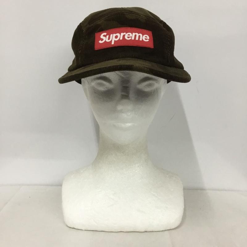 シュプリーム Supreme 帽子 キャップ Corduroy Camp Cap ボックスロゴ 迷彩 カモ柄 ロゴ、文字 茶 / ブラウン /  メンズ USED 古着 中古 10145788