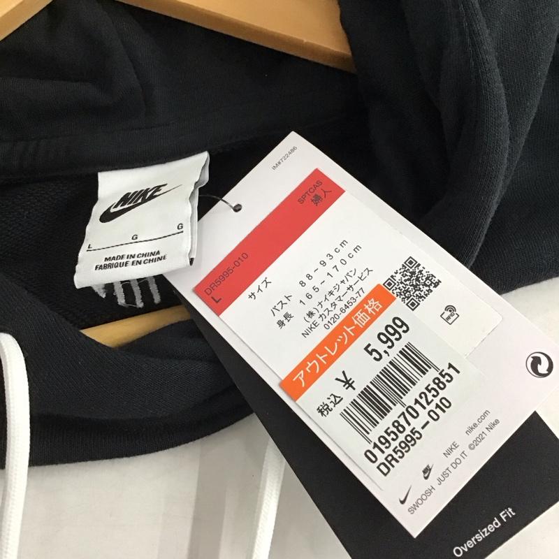 ナイキ NIKE パーカー 長袖 dr5995-010 プルオーバーパーカー スウェットパーカー L ロゴ、文字 黒 / ブラック /  メンズ USED 古着 中古 10145096