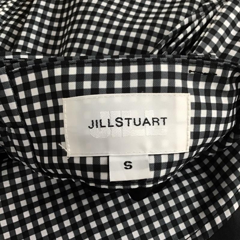 ジルスチュアート JILLSTUART スカート ひざ丈スカート 125-0140646 アシンメトリーデザイン フレアスカート ベルト ギンガム S チェック 白 / ホワイト / X 黒 / ブラック /  レディース USED 古着 中古 10110869