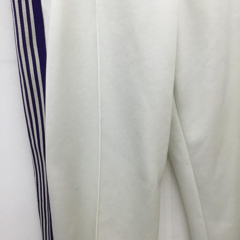 ニードルス Needles パンツ ワークパンツ、ペインターパンツ NEEDLES ジップド トラックパンツ ジャージ 23SS MR289 M 刺繍 白 / ホワイト / X 紫 / パープル /  メンズ USED 古着 中古 10115041