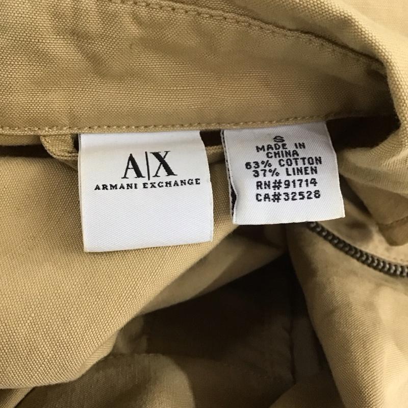 アルマーニエクスチェンジ A/X ARMANIEXCHANGE ジャケット、上着 ジャケット、ブレザー ジップアップジャケット コットンライダースジャケット ジャンパー カジュアルジャケット S 無地 ベージュ / ベージュ /  メンズ USED 古着 中古 10106315