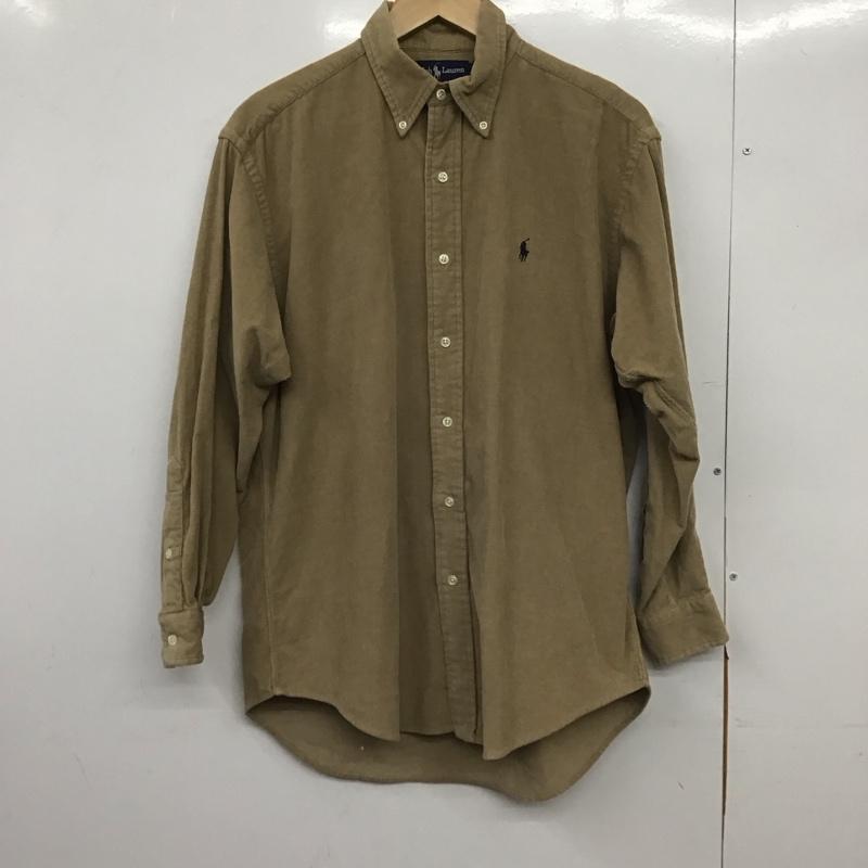 ラルフローレン RALPHLAUREN シャツ、ブラウス 長袖 長袖シャツ 無地シャツ カラーシャツ ボタンダウンシャツ M ロゴ、文字 ベージュ / ベージュ /  メンズ USED 古着 中古 10148775