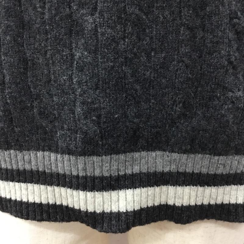 シップス SHIPS ニット、セーター 長袖 長袖ニットカットソー ニット セーター Vネックニット L 無地 灰 / グレー /  メンズ USED 古着 中古 10113540