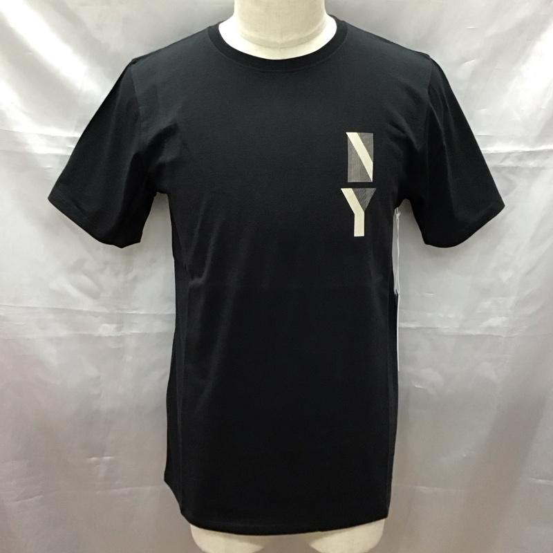サタデーズサーフニューヨークシティー SATURDAYS SURF NYC Tシャツ 半袖 半袖カットソー プリントTシャツ クルーネックカットソー M ロゴ、文字 黒 / ブラック /  メンズ USED 古着 中古 10114117