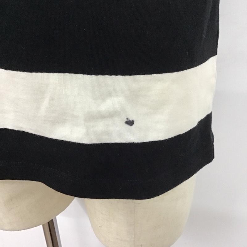 アニエス・ベー agnes b. Tシャツ 半袖 8807j019 太ボーダーTシャツ ボーダー柄 白 / ホワイト / X 黒 / ブラック /  メンズ USED 古着 中古 10111996