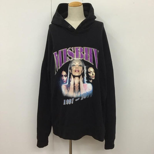 ミスビヘイブ MISBHV パーカー 長袖 長袖パーカー フード付きパーカー プリントスウェット トレーナー S プリント 黒 / ブラック /  メンズ USED 古着 中古 10109762