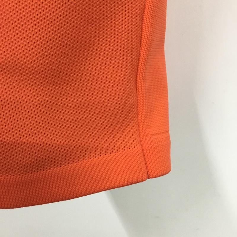 デサント DESCENTE ベスト ベスト DGMMJL81 ジャカード ニットベスト Vネック タグ付き M  橙 / オレンジ / X 黒 / ブラック /  メンズ USED 古着 中古 10136503