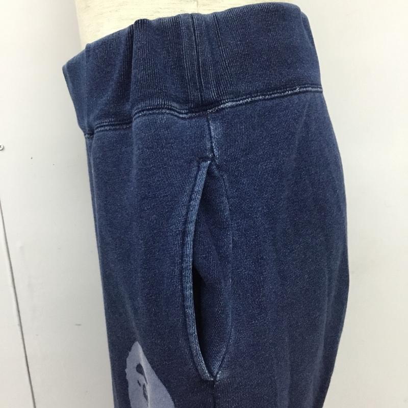 アベイシングエイプ A BATHING APE パンツ ワークパンツ、ペインターパンツ スウェットパンツ ジャージ カジュアルパンツ ワイドパンツ L 無地 インディゴ / インディゴ /  メンズ USED 古着 中古 10109473