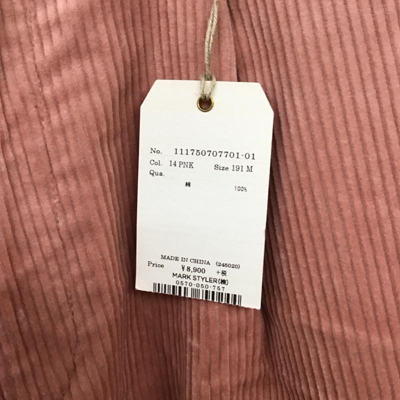 アングリッド Ungrid パンツ ワークパンツ、ペインターパンツ 111750707701-01 コーデュロイワイドパンツ カジュアルパンツ M 無地 桃 / ピンク /  レディース USED 古着 中古 10117572
