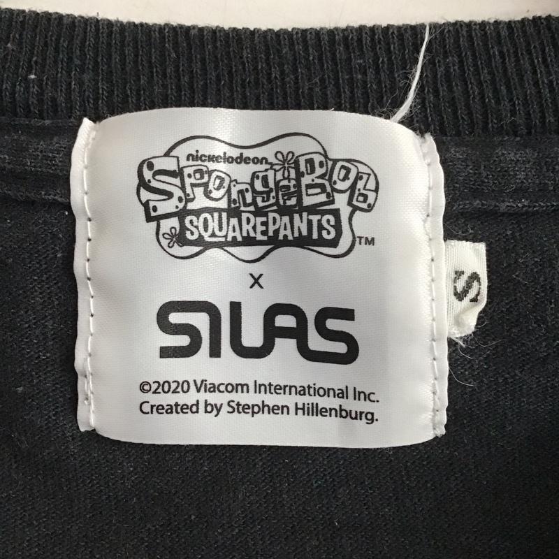 サイラス SILAS カットソー 長袖 長袖カットソー プリントTシャツ クルーネックカットソー spongebob S ロゴ、文字 黒 / ブラック /  メンズ USED 古着 中古 10131371