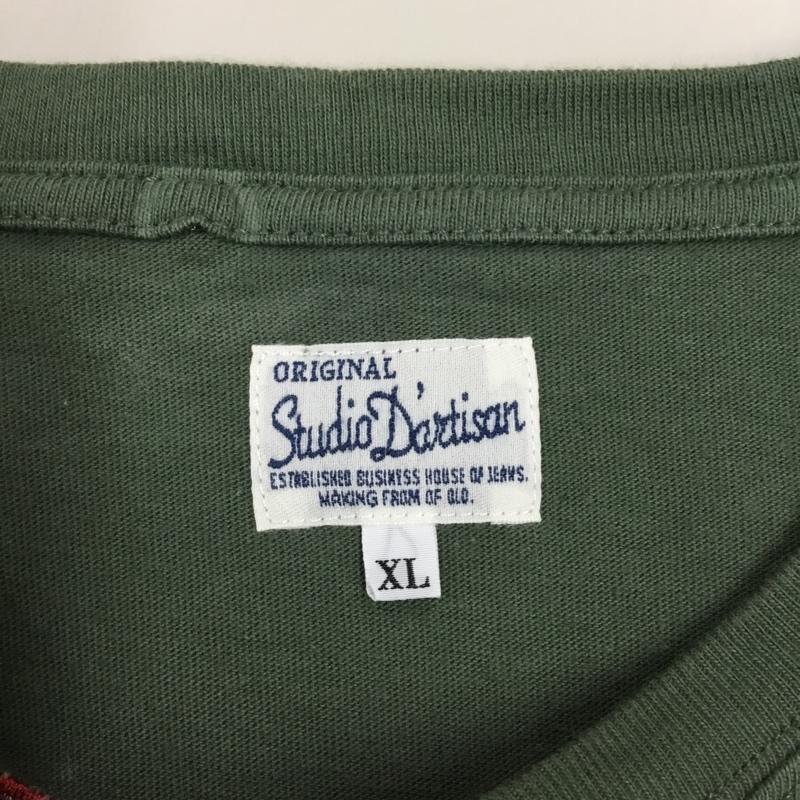 ステュディオ・ダ・ルチザン STUDIO D ARTISAN Tシャツ 半袖 XL 刺繍 緑 / グリーン /  メンズ USED 古着 中古 10108734