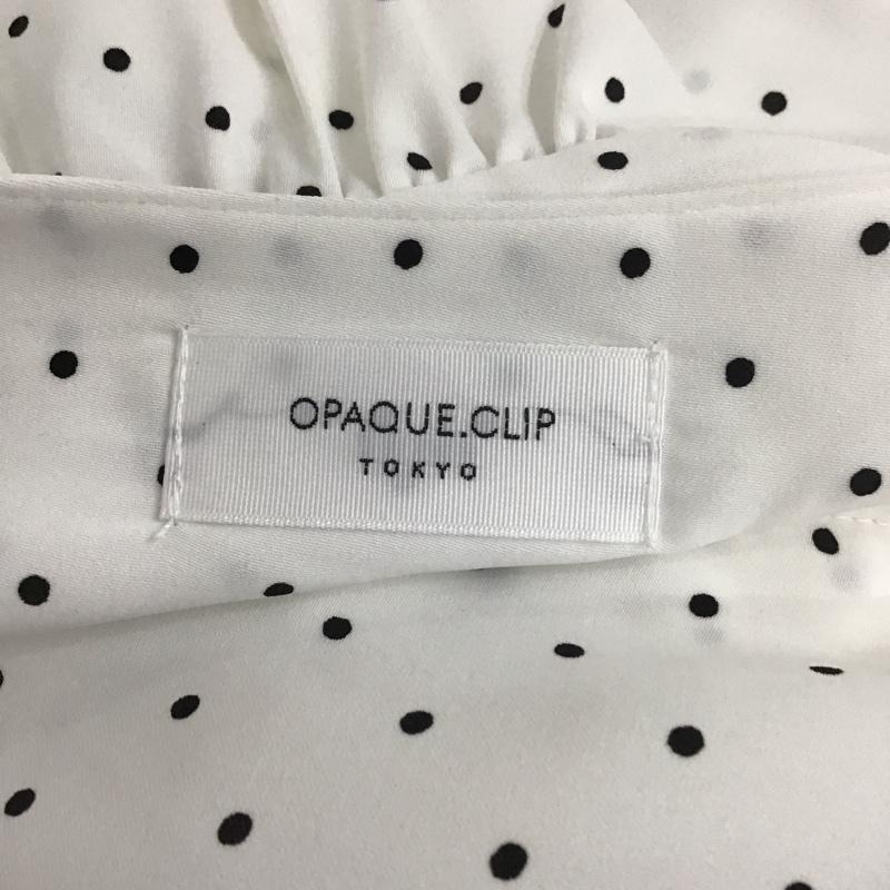 オペークドットクリップ OPAQUE.CLIP ワンピース ロングスカート 長袖ワンピース ロングワンピース ドットロングスリーブワンピース M ドット 白 / ホワイト /  レディース USED 古着 中古 10111503