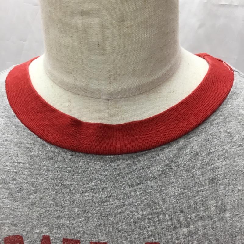 フォーティーファイブアールピーエム 45RPM Tシャツ 半袖 NMD クルーネック 2 ロゴ、文字 灰 / グレー / X 赤 / レッド /  メンズ USED 古着 中古 10112383