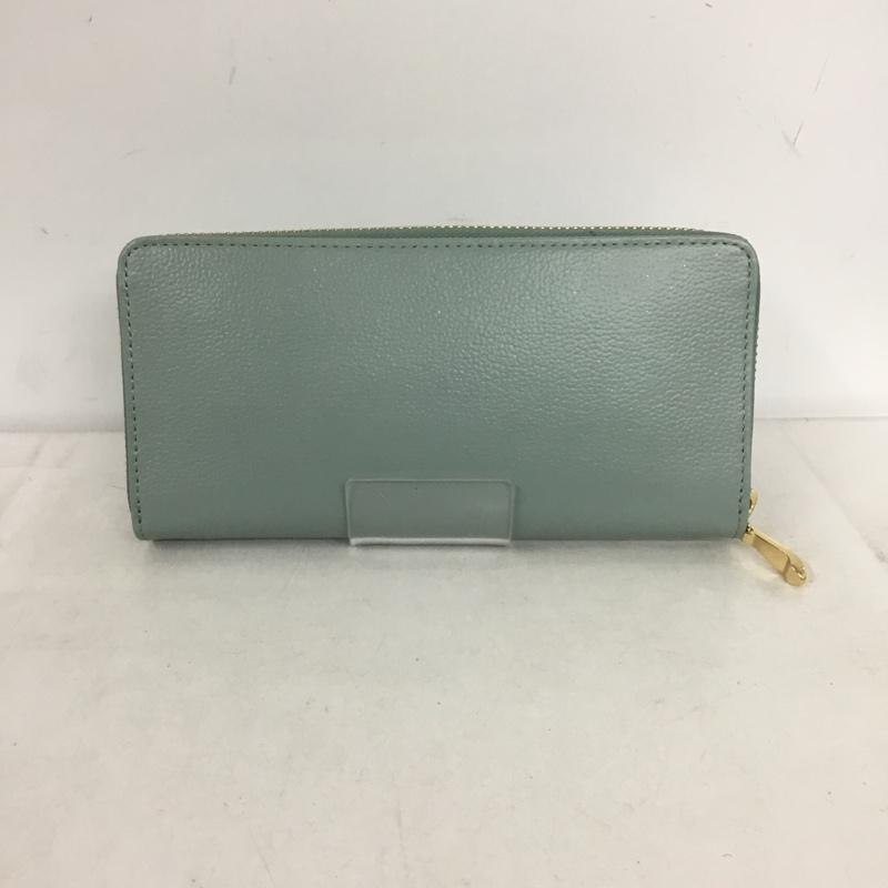 サマンサタバサ プチチョイス Samantha Thavasa Petit Choice 財布 長財布 ラウンドファスナー ビジュー 箱有 ロゴ、文字 薄緑 / ライトグリーン /  レディース USED 古着 中古 10146369