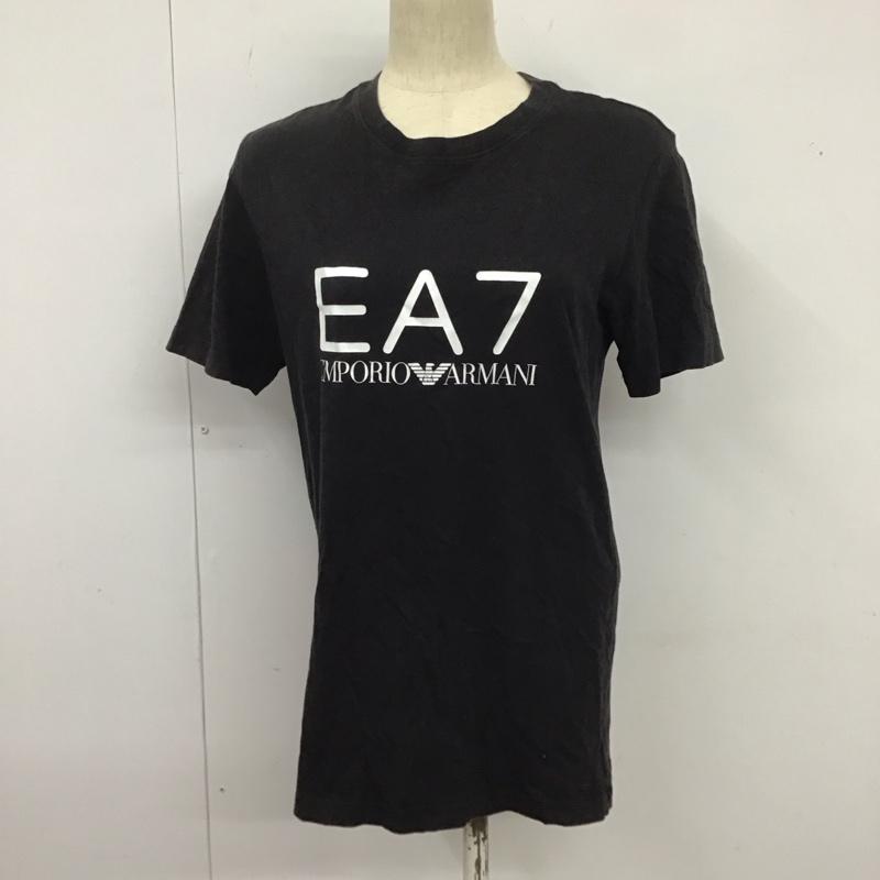 エンポリオ アルマーニ イーエーセブン EMPORIO ARMANI EA7 Tシャツ 半袖 1S237 クルーネック S ロゴ、文字 黒 / ブラック /  メンズ USED 古着 中古 10126072