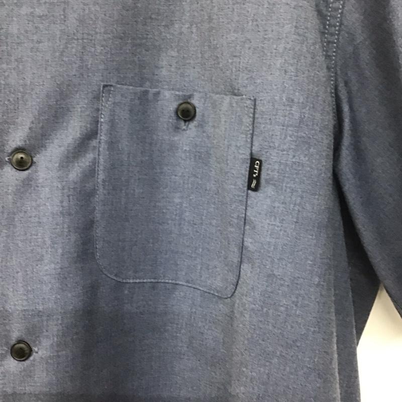 シーエフティーズ CFT S シャツ、ブラウス 半袖 オープンカラー 開襟シャツ XL ワンポイント 青 / ブルー /  メンズ USED 古着 中古 10140236