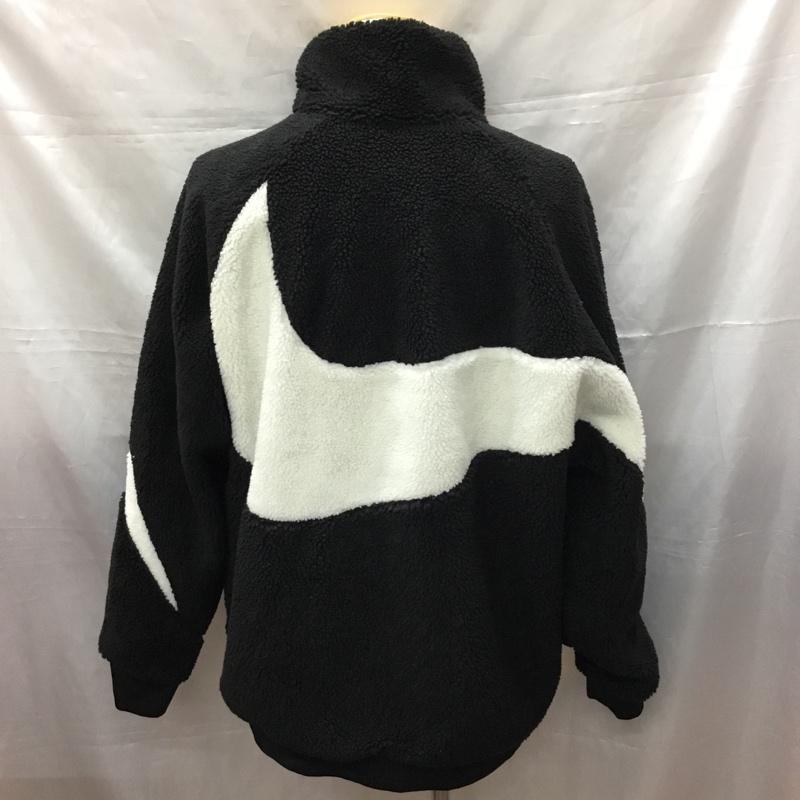 ナイキ NIKE ジャケット、上着 ジャンパー、ブルゾン BQ6546-011 SWOOSH FULL ZIP JACKET ボア ビッグ スウッシュ 2XL タグ付き XXL ロゴ、文字 黒 / ブラック / X 白 / ホワイト /  メンズ USED 古着 中古 10114815