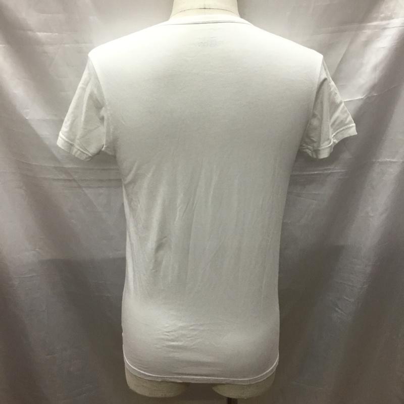 エンポリオアルマーニ EMPORIO ARMANI Tシャツ 半袖 半袖カットソー プリントTシャツ クルーネックカットソー S ロゴ、文字 白 / ホワイト /  メンズ USED 古着 中古 10116919