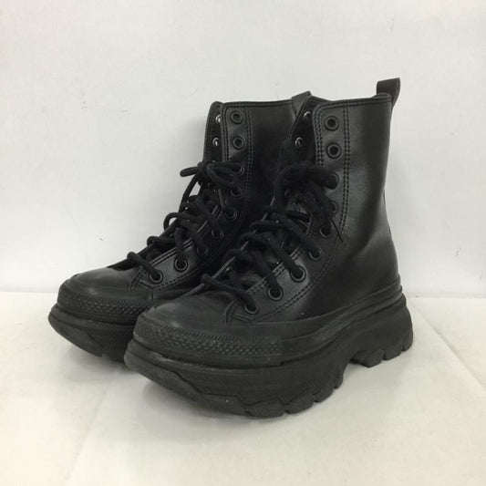 コンバース CONVERSE スニーカー スニーカー 1SD544 ALL STAR R TREKWAVE SL SHIN-HI 23.5cm 厚底 23.5cm ロゴ、文字 黒 / ブラック /  レディース USED 古着 中古 10148635