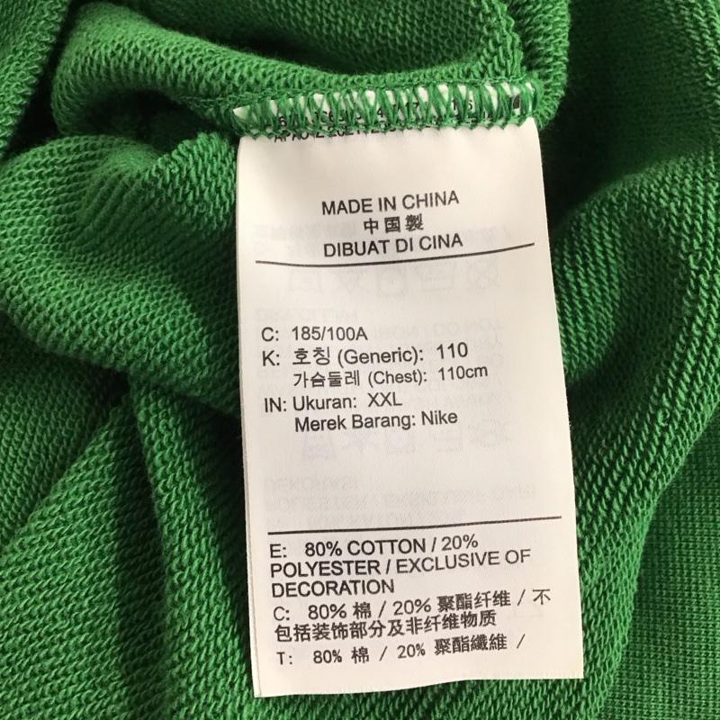 ナイキ NIKE トレーナー 長袖 fz4729-399 NSWFTNCPSLSクルー 長袖トレーナー スウェット XXL ロゴ、文字 緑 / グリーン /  メンズ USED 古着 中古 10137341