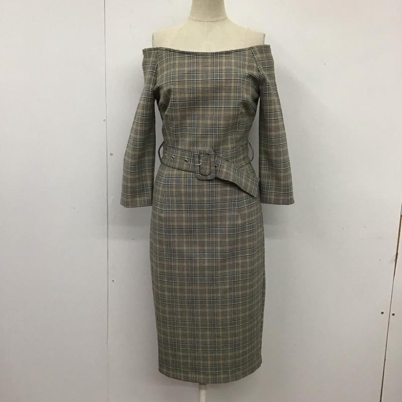 ザラベーシック ZARA BASIC ワンピース ロングスカート ベルト付き XS チェック マルチカラー / マルチカラー /  レディース USED 古着 中古 10116690