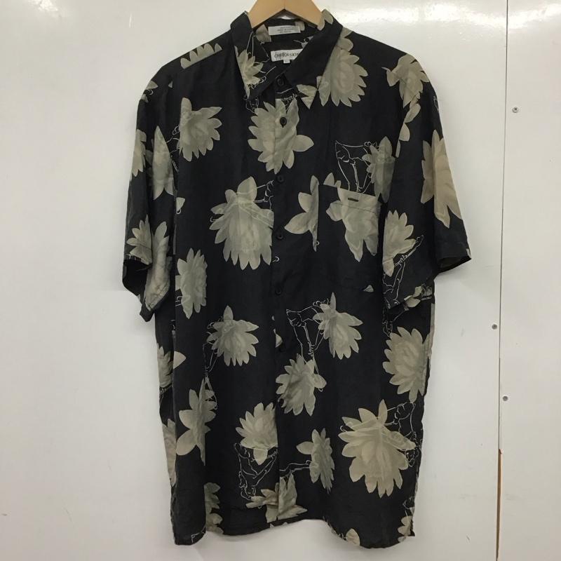 古着 USED シャツ、ブラウス 半袖 半袖シャツ プリントシャツ ポケットシャツ L プリント 黒 / ブラック /  メンズ USED 古着 中古 10137277