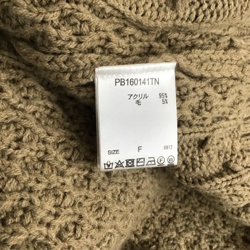 ページボーイ PAGEBOY ニット、セーター 長袖 長袖ニットカットソー ニット セーター Vネックニット FREE  茶 / ブラウン /  レディース USED 古着 中古 10124215