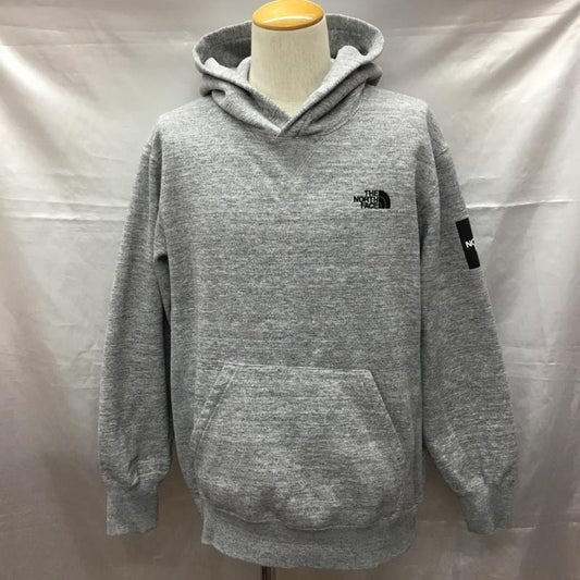 ザノースフェイス THE NORTH FACE トレーナー 長袖 nt61835 スクエアロゴフーディープルオーバーパーカー 長袖スウェット XL ロゴ、文字 灰 / グレー /  メンズ USED 古着 中古 10116115