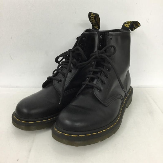 ドクターマーチン Dr.Martens ブーツ 一般 11822 8ホール レースアップブーツ UK6 US：8 ロゴ、文字 黒 / ブラック / X 黄 / イエロー /  レディース USED 古着 中古 10128986
