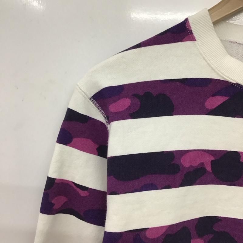 アベイシングエイプ A BATHING APE トレーナー 長袖 長袖トレーナー スウェット クルーネック プルオーバー M プリント マルチカラー / マルチカラー /  メンズ USED 古着 中古 10146825