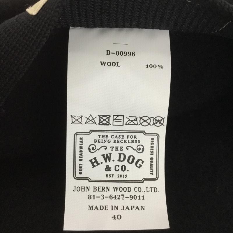 ザエイチダブリュードッグアンドコー THE H.W.DOG&CO. 帽子 ハンチング D-00996 WOOL ASCOT アスコットハンチング ロゴ、文字 黒 / ブラック /  メンズ USED 古着 中古 10132845