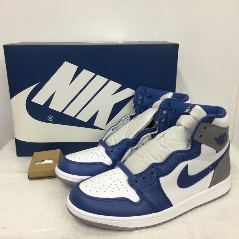 ナイキ NIKE スニーカー スニーカー DZ5485-410 AIR JORDAN 1 RETRO HIGH OG 27cm 箱有 27.0cm ロゴ、文字 白 / ホワイト / X 青 / ブルー / X 灰 / グレー /  メンズ USED 古着 中古 10123808