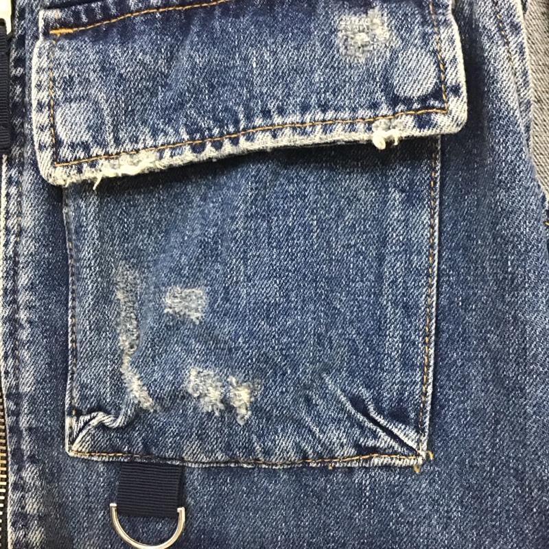 ザラ ZARA ベスト ベスト 2553/240/400 デニムベスト L 無地 インディゴ / インディゴ /  レディース USED 古着 中古 10133630