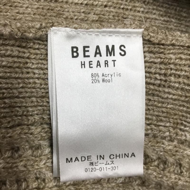 ビームス ハート BEAMS HEART ニット、セーター 長袖 長袖ニットカットソー ニット セーター クルーネックニット M 総柄 茶 / ブラウン /  メンズ USED 古着 中古 10116582
